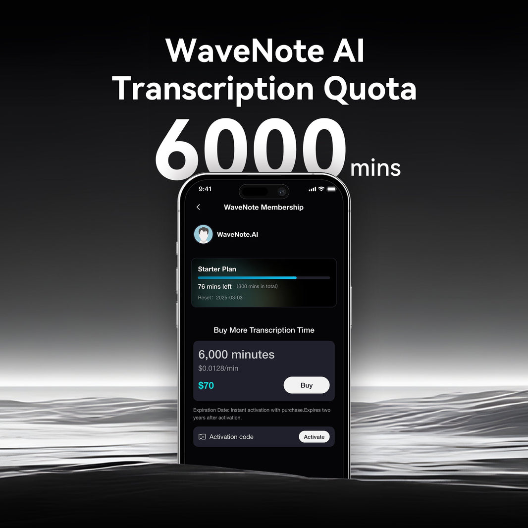 6000 Minutes Transcription Quota